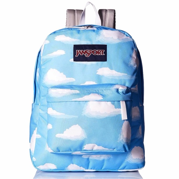 Jansport Handbags - Jansport SuperBreak Partly Cloudy Clouds Blue & White Backpack